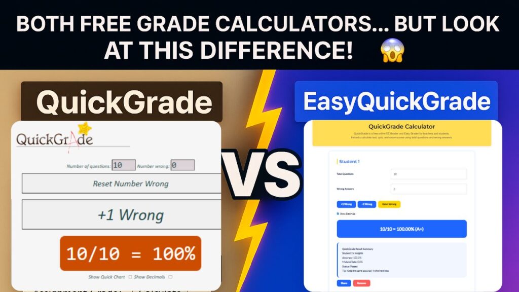 QuickGrade vs EasyQuickGrade grade calculator comparison